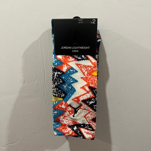 Jordan Kids Lightweight Crew Socks, 2 Pack, 5Y-7Y - Picture 1 of 9